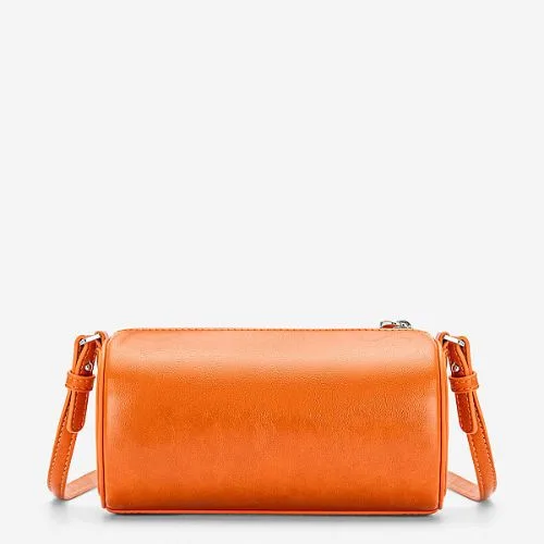 Trapezoidal shoulder bag with decorative clasp - SHO 0288 - Black