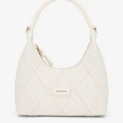 Trapezoidal shoulder bag with decorative clasp - SHO 0288 - Black