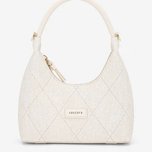 Trapezoidal shoulder bag with decorative clasp - SHO 0288 - Black